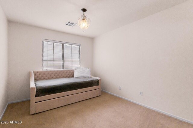300 W Cardinal Way, Chandler, AZ 85286 - sitting room featuring a chandelier, baseboards, and carpet
