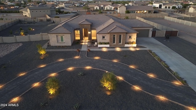 view of front of home featuring a garage