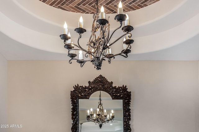 room details with a notable chandelier