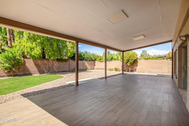 exterior space featuring a fenced backyard