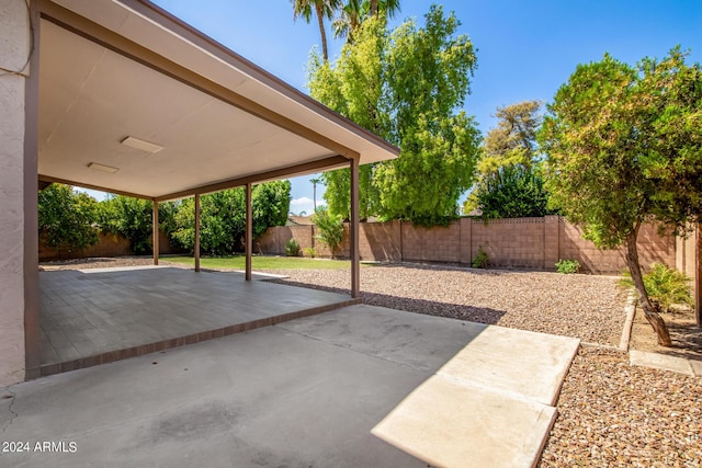 view of patio / terrace with a fenced backyard