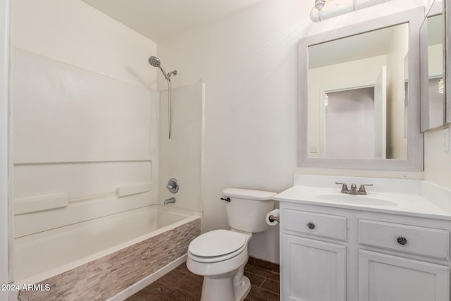 18359 W Eva St, Waddell, AZ 85355 - bathroom featuring toilet, shower / tub combination, and vanity