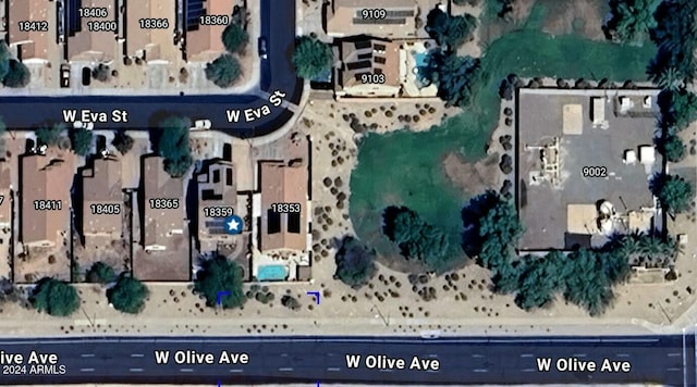 18359 W Eva St, Waddell, AZ 85355 - map of property location featuring property boundaries highlighted