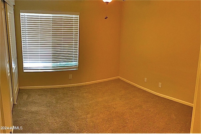 spare room with carpet and baseboards