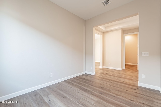 empty room featuring light hardwood / wood-style flooring