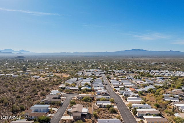 aerial view featuring a mountain view