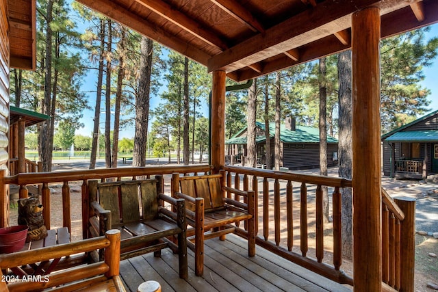 view of wooden terrace