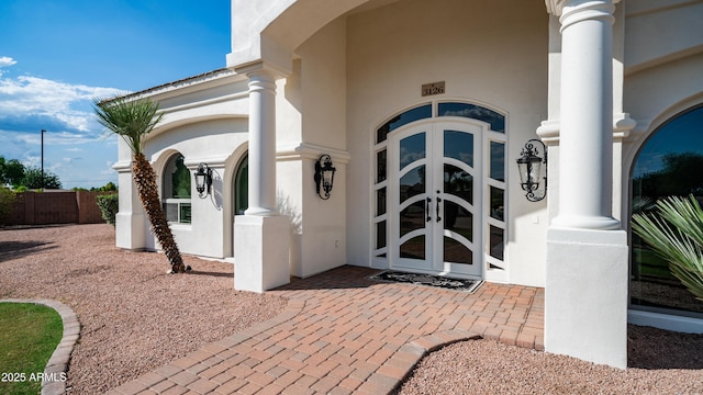 3126 E Fruitvale Ct, Gilbert, AZ 85297 - entrance to property featuring french doors and stucco siding