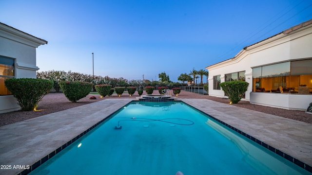 3126 E Fruitvale Ct, Gilbert, AZ 85297 - view of pool featuring a pool with connected hot tub and a patio area