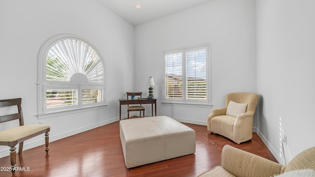 3126 E Fruitvale Ct, Gilbert, AZ 85297 - living area featuring wood finished floors and baseboards