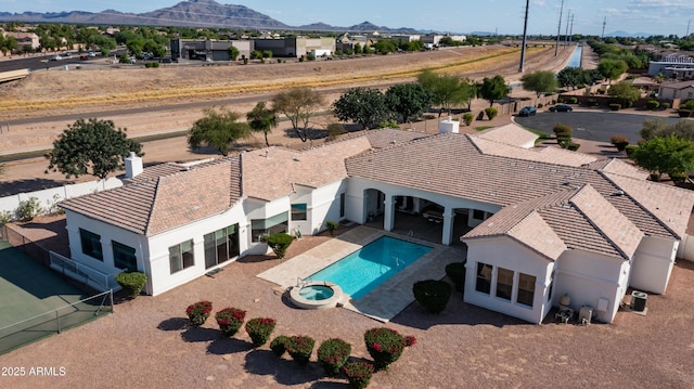 3126 E Fruitvale Ct, Gilbert, AZ 85297 - view of subject property with a pool area and mountains