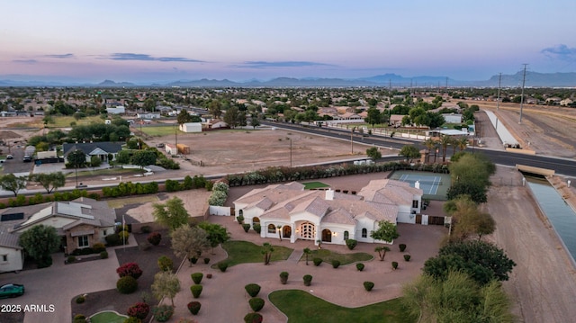 3126 E Fruitvale Ct, Gilbert, AZ 85297 - aerial view at dusk of a mountain view and a residential view