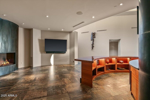 community lobby with visible vents