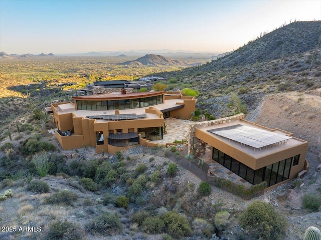 exterior space with a mountain view