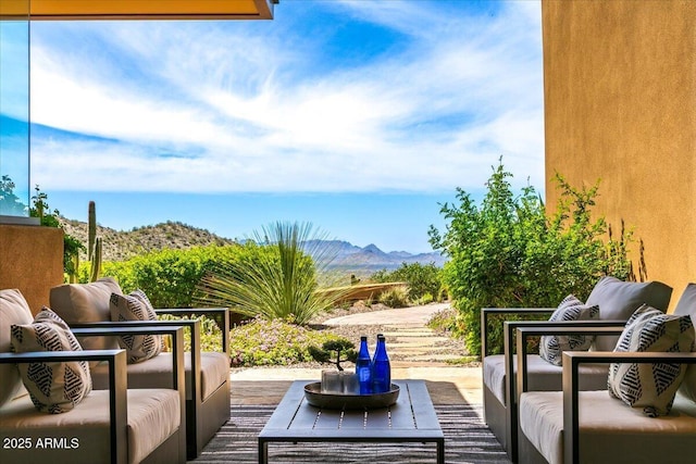 43105 N 102nd St, Scottsdale, AZ 85262 - balcony featuring a mountain view and an outdoor hangout area
