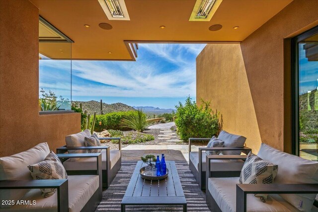 43105 N 102nd St, Scottsdale, AZ 85262 - view of patio featuring a mountain view and outdoor lounge area