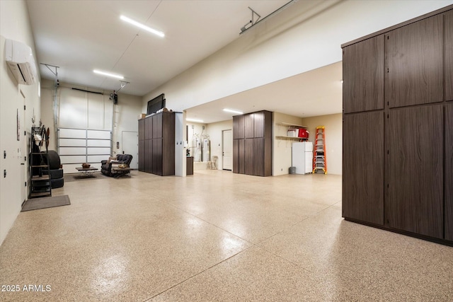 garage with a wall mounted AC