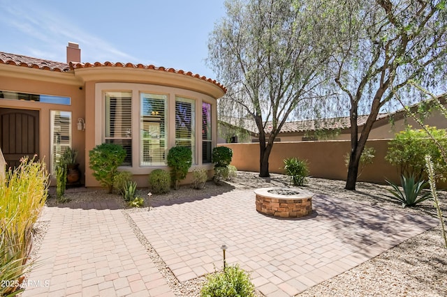 32731 N 74th Way, Scottsdale, AZ 85266 - view of patio with a fire pit