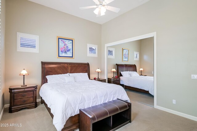 32731 N 74th Way, Scottsdale, AZ 85266 - bedroom with carpet, baseboards, and ceiling fan