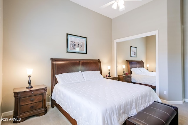 32731 N 74th Way, Scottsdale, AZ 85266 - bedroom featuring carpet, baseboards, and a ceiling fan