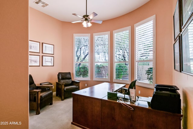 32731 N 74th Way, Scottsdale, AZ 85266 - home office with ceiling fan and light colored carpet