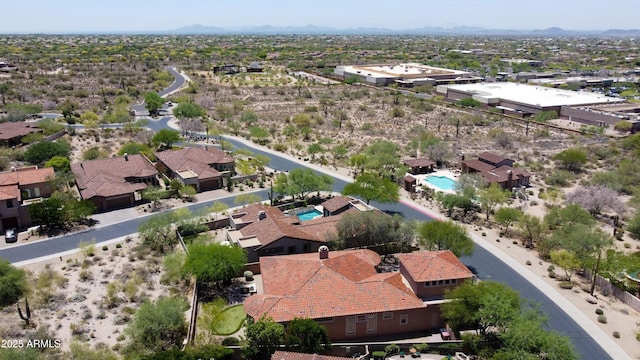 32731 N 74th Way, Scottsdale, AZ 85266 - bird's eye view of a pool area and a mountain backdrop