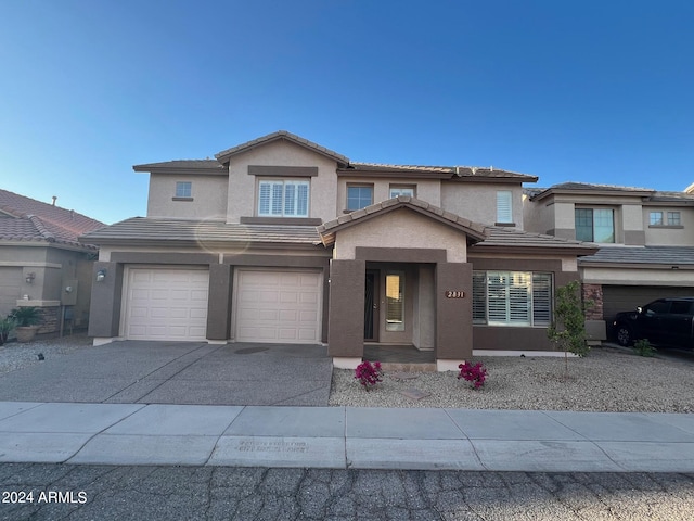 view of front of house featuring a garage