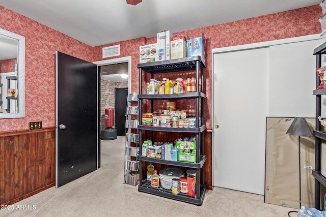 pantry with visible vents