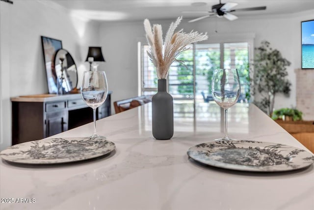 3505 N Miller Rd, Scottsdale, AZ 85251 - dining area view of a ceiling fan