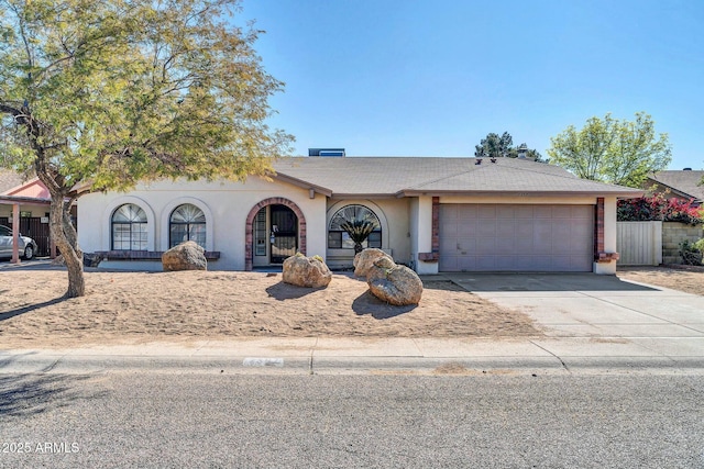 view of front of home featuring a garage