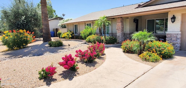 4617 E Emile Zola Ave, Phoenix, AZ 85032 - view of front of house featuring stone siding and stucco siding