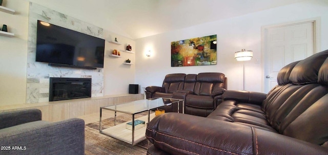 4617 E Emile Zola Ave, Phoenix, AZ 85032 - living room featuring a fireplace and wood finished floors