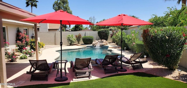 4617 E Emile Zola Ave, Phoenix, AZ 85032 - view of pool with a fenced backyard and a patio area