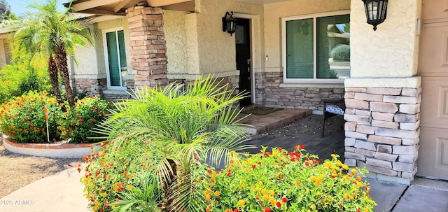 4617 E Emile Zola Ave, Phoenix, AZ 85032 - view of exterior entry with stone siding and stucco siding
