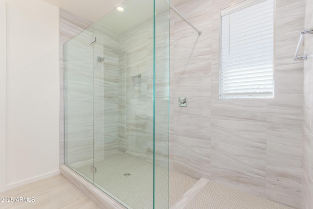 bathroom with walk in shower