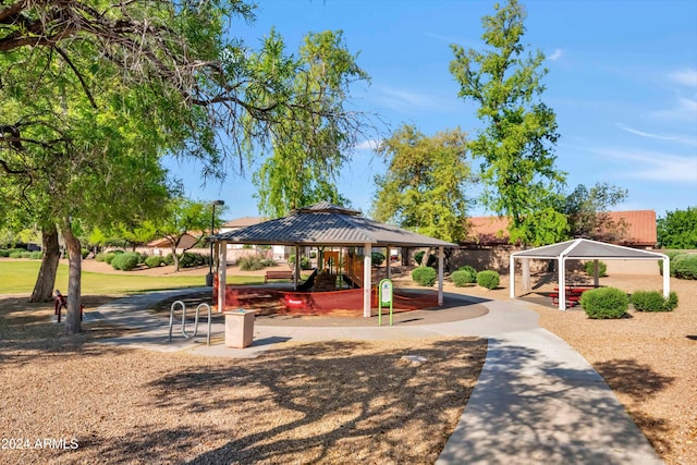 view of property's community featuring a gazebo