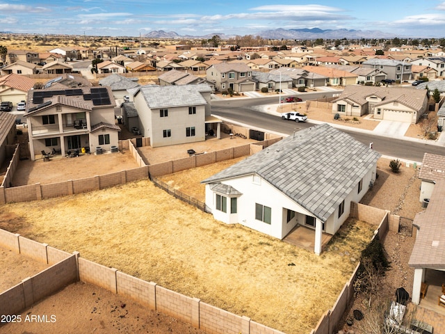 bird's eye view featuring a mountain view