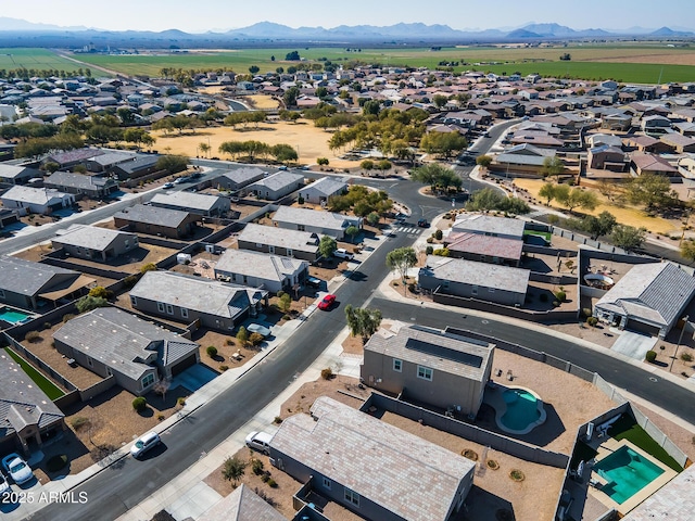 bird's eye view featuring a mountain view