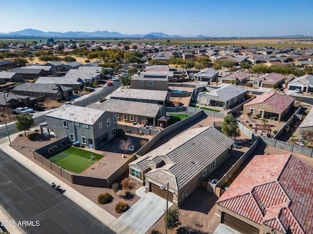 aerial view featuring a mountain view