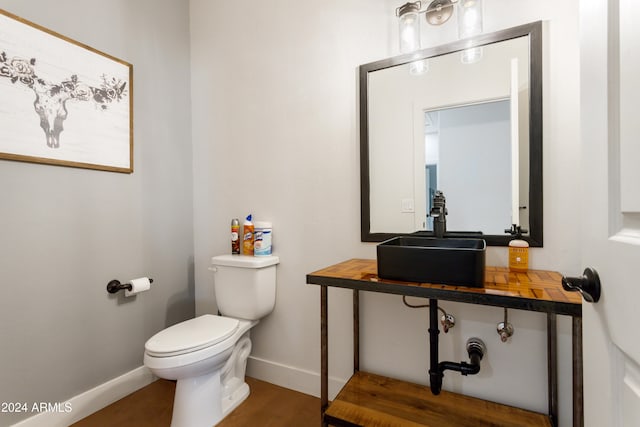 bathroom with sink and toilet