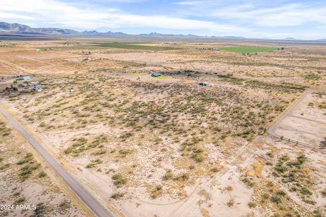 aerial view with a mountain view