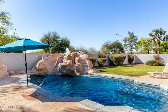 4497 E Carriage Way, Gilbert, AZ 85297 - view of swimming pool featuring a water slide