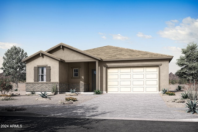 view of front of house featuring a garage