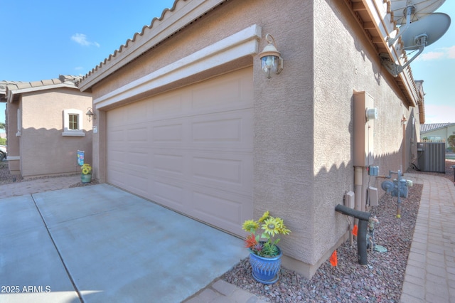 garage featuring cooling unit