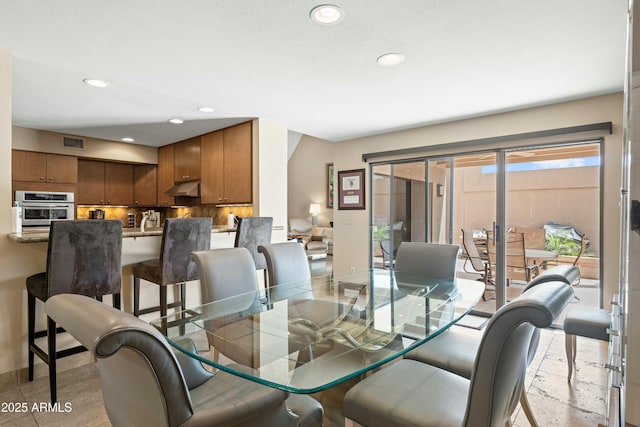 3033 E Claremont Ave, Phoenix, AZ 85016 - dining space with visible vents and recessed lighting