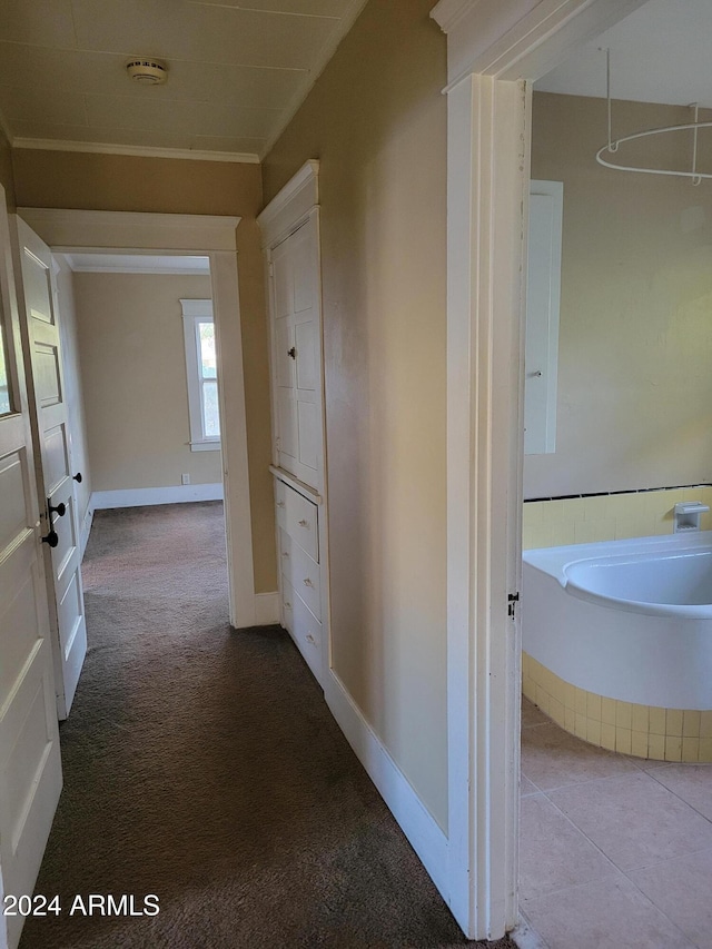 11 Black Knob Vw, Bisbee, AZ 85603 - corridor with dark carpet and baseboards