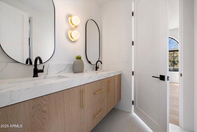 10541 E Windrose Dr, Scottsdale, AZ 85259 - bathroom with double vanity and a sink
