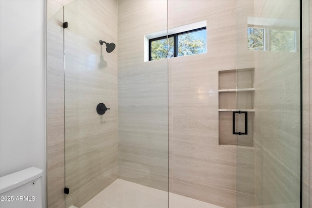 10541 E Windrose Dr, Scottsdale, AZ 85259 - bathroom featuring toilet and a shower stall