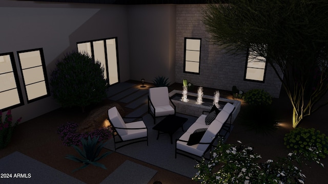 view of patio with an outdoor hangout area