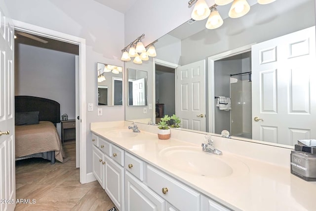 1623 E Runion Dr, Phoenix, AZ 85024 - ensuite bathroom with a chandelier and double vanity